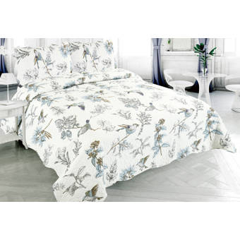 Wrought Studio Bruster Rich Printed Luxury Reversible Quilt Set Reviews Wayfair