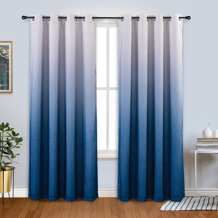 Ombre Curtains 2 Panel Set for Home Decor 5 Sizes Available Window Drapes 