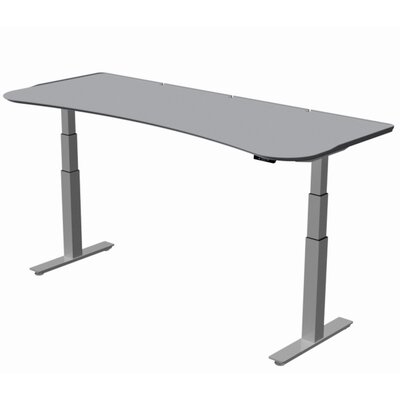 Stretch Out Focus Shape Standing Desk Surfaceworks Finish Shaker