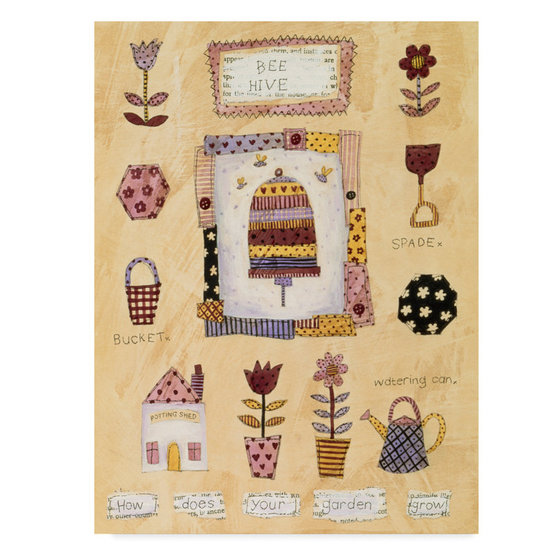 Trademark Art Bee Hive Graphic Art Print On Wrapped Canvas Wayfair