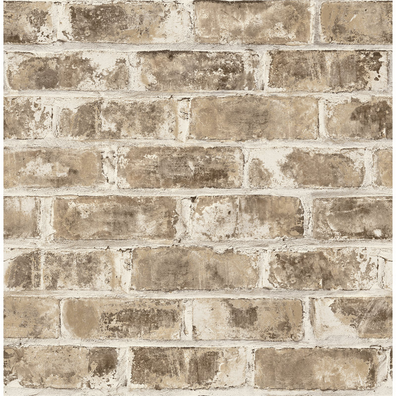 PREPASTED BRICK WALLPAPER`RUSTIC TOUCH INTRICATELY PRINTED REALISTIC
