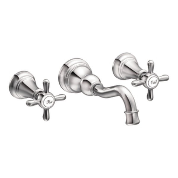 Bathroom Faucet From Wall moen weymouth double cross handle wall mounted bathroom faucet Bathroom Faucet From Wall moen weymouth double cross handle wall mounted bathroom faucet