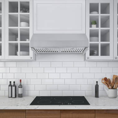 ancona under counter range hood with night light feature