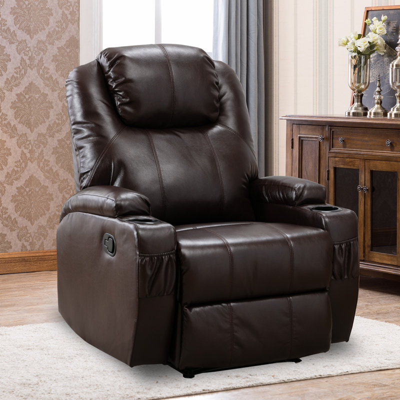 Red Barrel Studio® Recliner chair with 2 cup holders ...