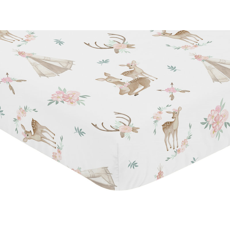 fawn crib sheet