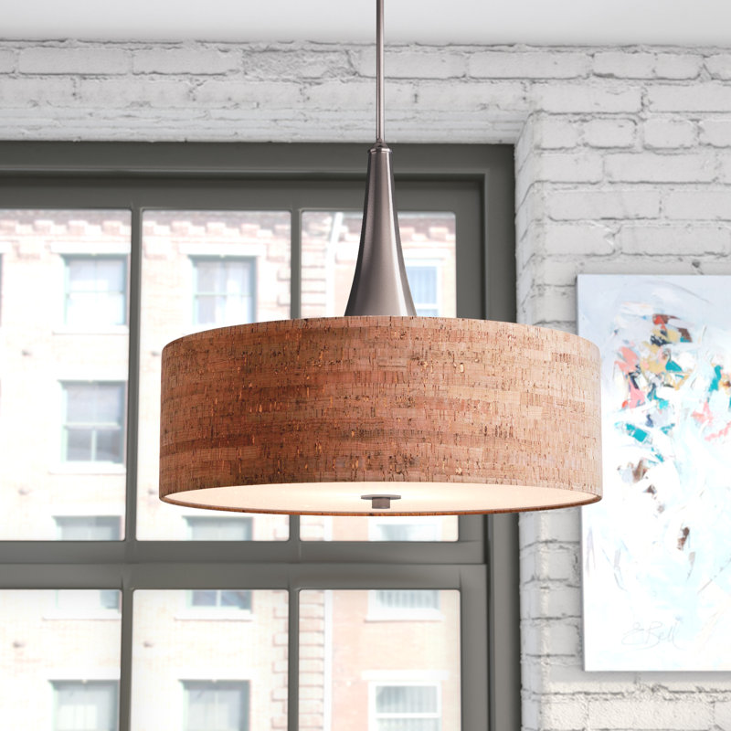 Haugland 3 Light Drum Chandelier Allmodern Haugland 3 Light Drum Chandelier
