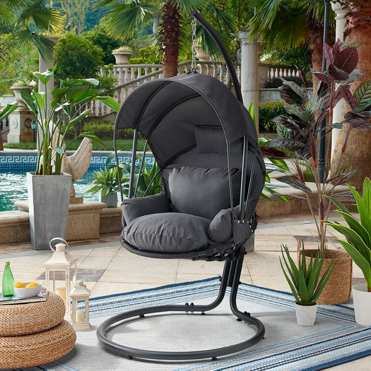 messer patio hanging swing chair with stand