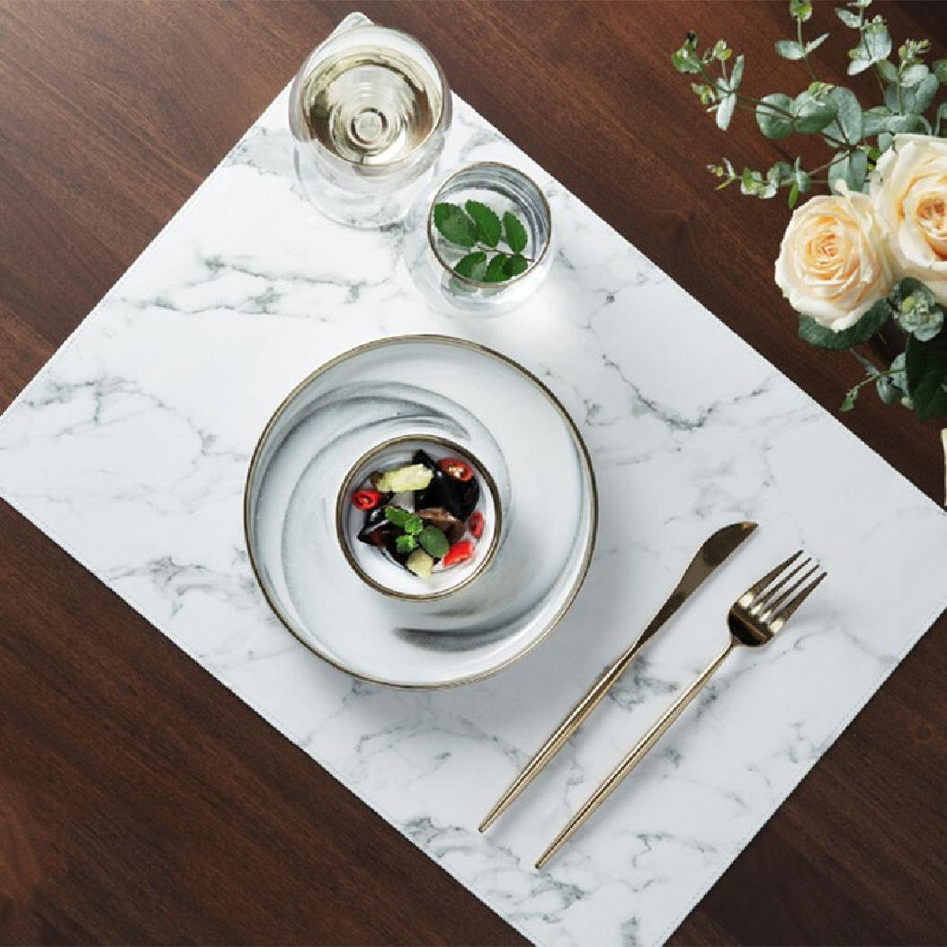 Umber Rea Leather/Faux Leather Camouflage Rectangular Placemat Wayfair