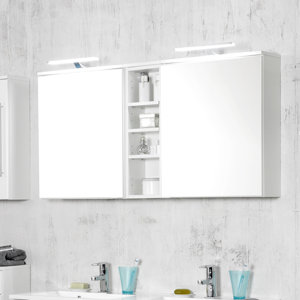 120 cm x 66 cm Spiegelschrank Mailand mit Beleuc..