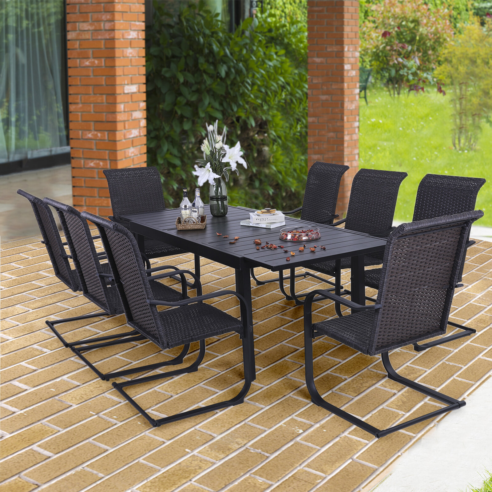 8 chair patio set