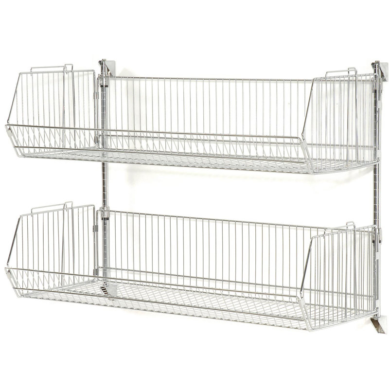 Nexel Wall Mount Basket 34 H 2 Shelf Shelving Unit Wayfair