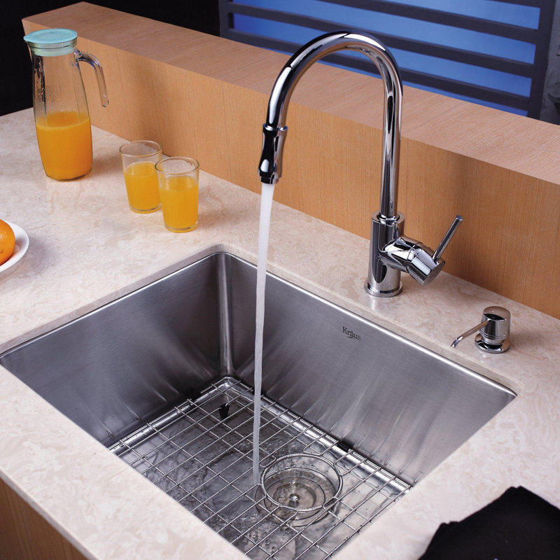 Undermount Kitchen Sinks And Faucets kraus 23" x 18" undermount kitchen sink with faucet and soap Undermount Kitchen Sinks And Faucets kraus 23" x 18" undermount kitchen sink with faucet and soap