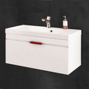 Sanitti 81 cm Wandmontierter Waschtisch Savona m..