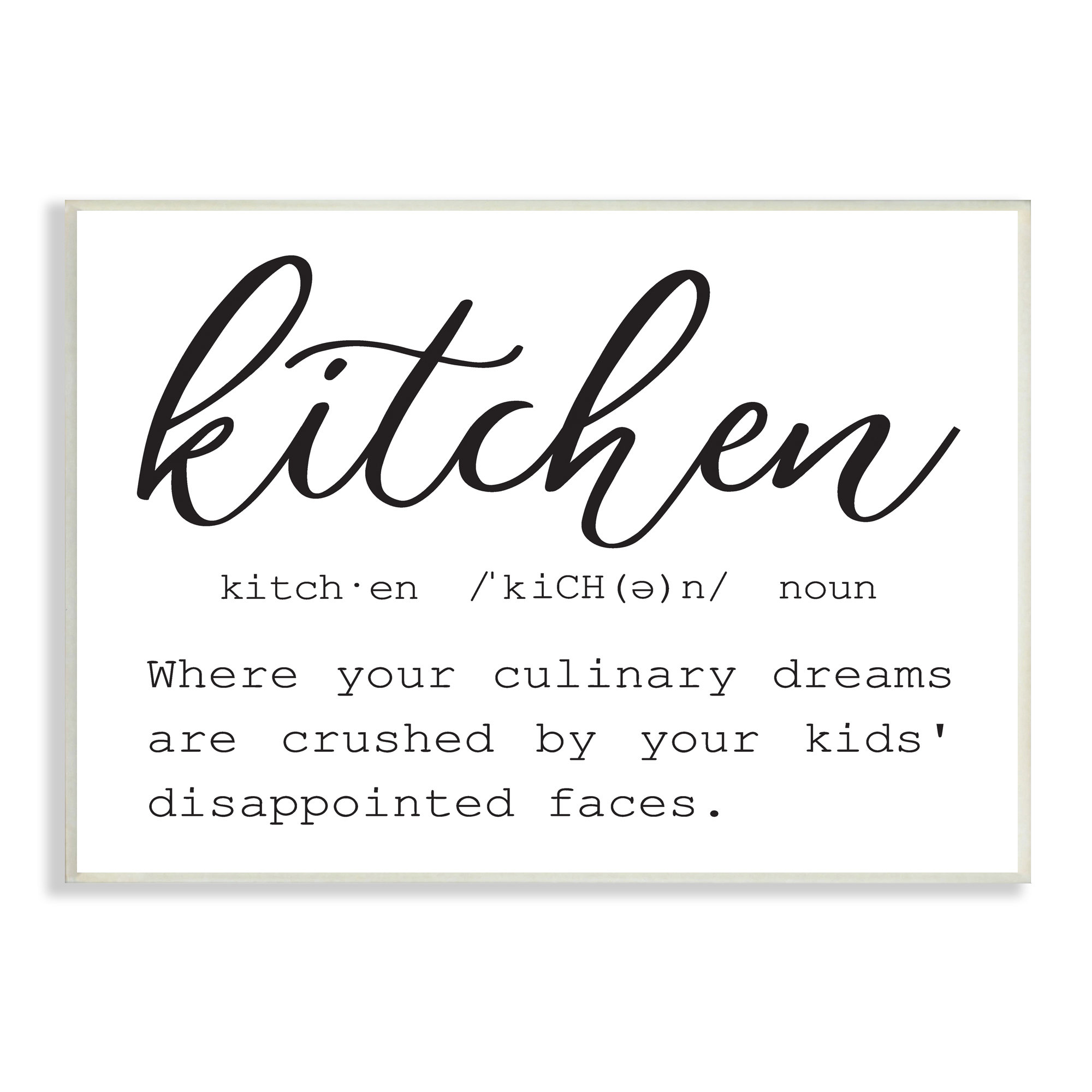 Stupell Industries Funny Kitchen Phrase Definition Cooking Typography