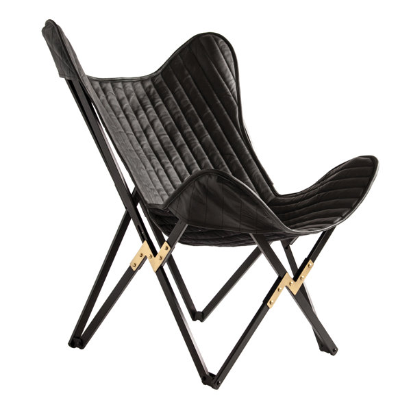 Modern Contemporary Brown Leather Butterfly Chair Allmodern