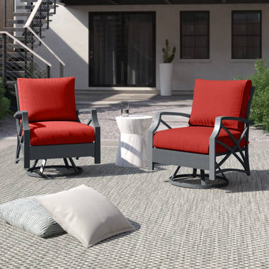 westleigh swivel patio chairs red barrel studio cushion