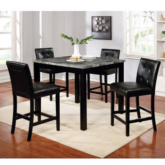 Red Barrel Studio Visby 5 Piece Counter Height Solid Wood Dining Set Wayfair