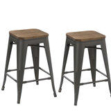 Frances 30 Stackable Bar Stool (Set of 2) by Williston Forge