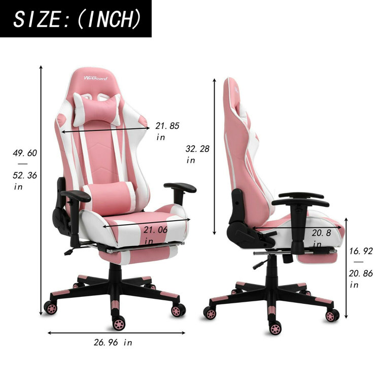 Gaming Chair Racing Ergonomic Recliner Office Computer Desk Seat Swivel Footrest 