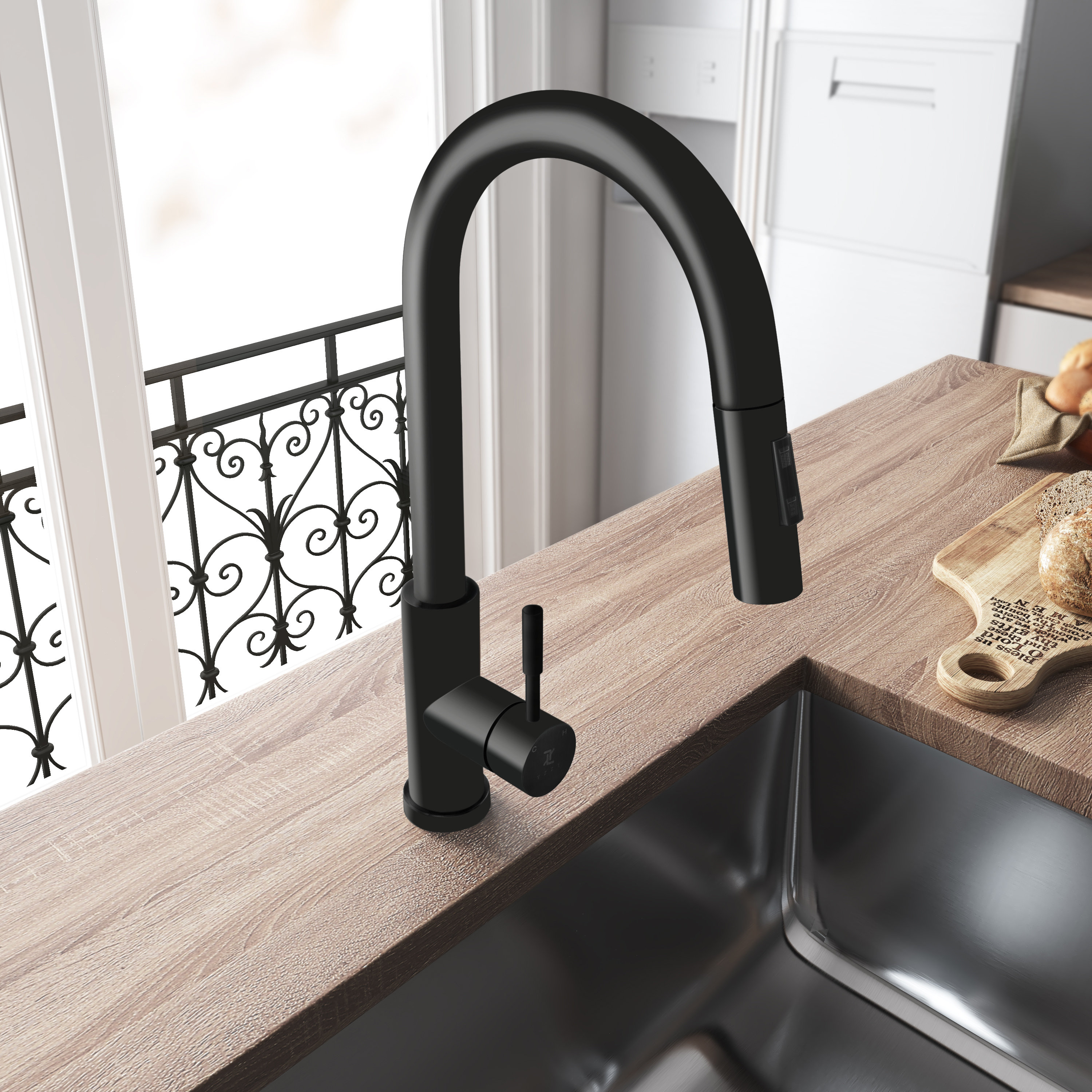 Yzzy Pull Down Touch Single Handle Kitchen Faucet Reviews Wayfair