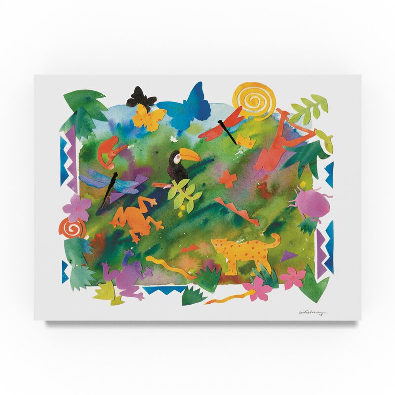 Download Zoomie Kids Rainforest 2 Watercolor Painting Print On Wrapped Canvas Wayfair