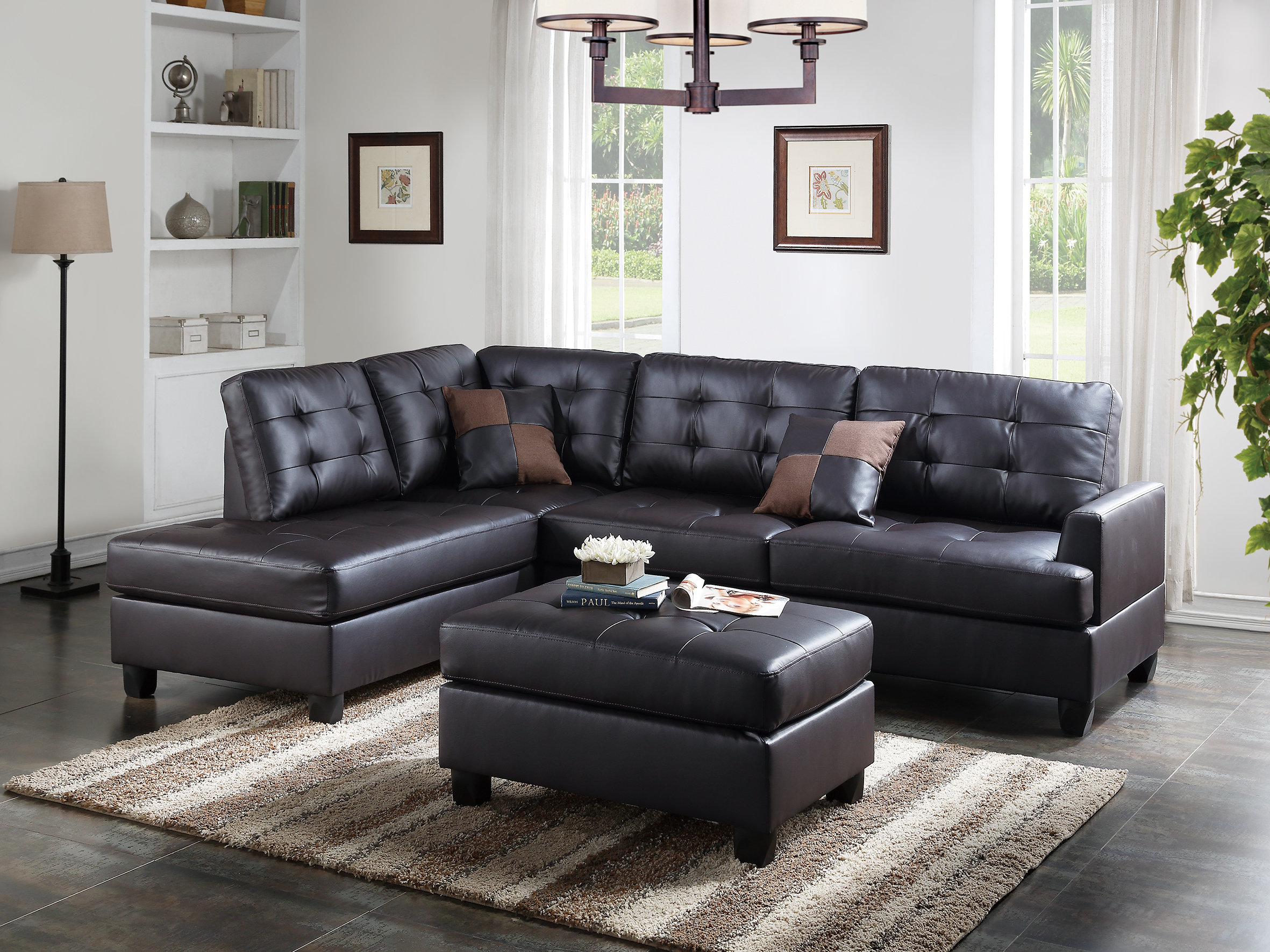 fake leather couch