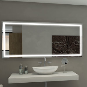 Bathroom Mirrors Lit From Behind mirrors with lights you'll love | wayfair Bathroom Mirrors Lit From Behind mirrors with lights you'll love | wayfair