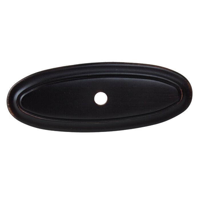 Gliderite Hardware Thin Oblong Ring Cabinet Knob Backplate