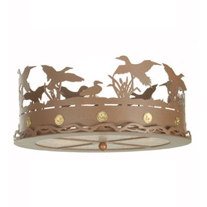 Ducks in Flight 3-Light Bowl Ceiling Fan Light Kit