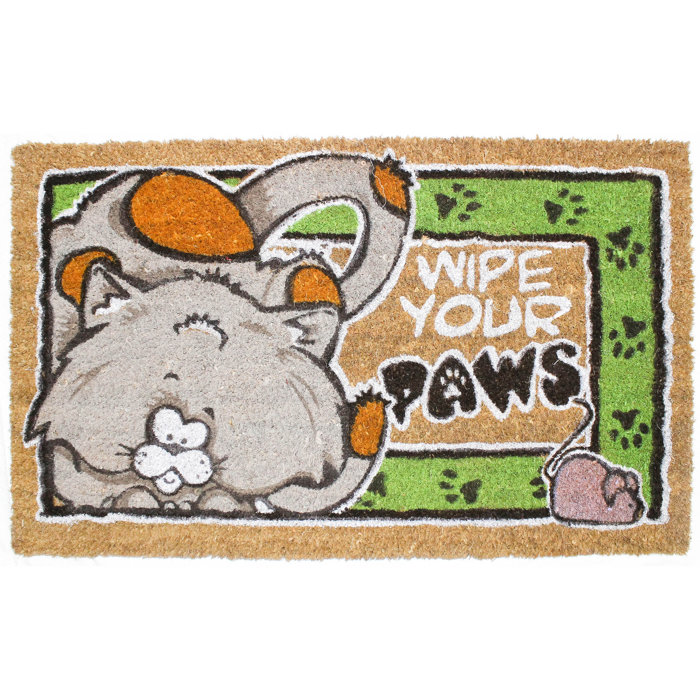 J M Home Fashions Wipe Your Paws Cat 30 In X 18 In Non Slip