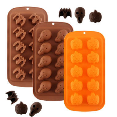 Silicone Christmas Ghost Pumpkin Baking Mold Set 3pc Nonstick Silicone Candy 