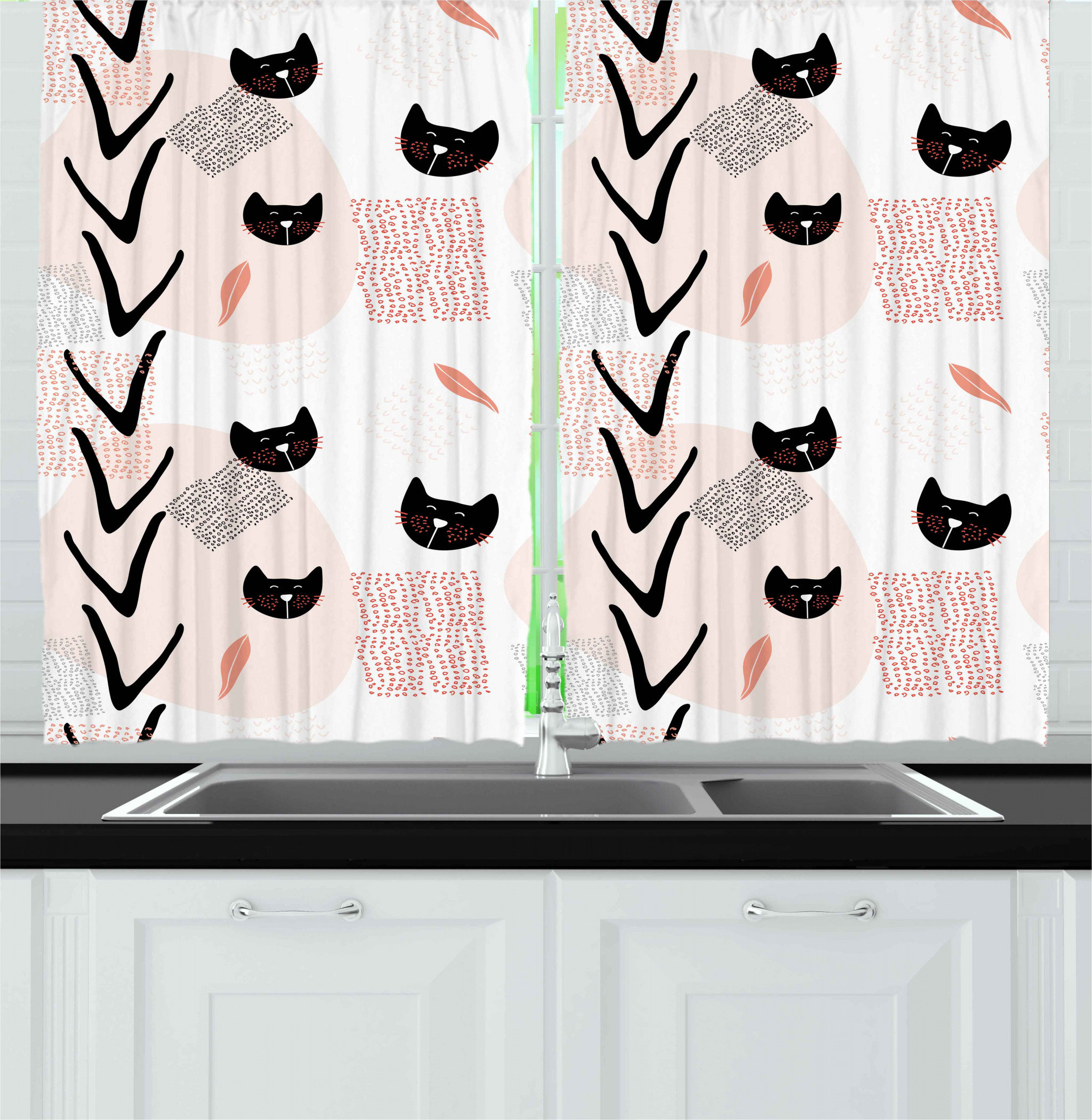 East Urban Home Cat Faces With Dotted Whiskers Kittens Animals
