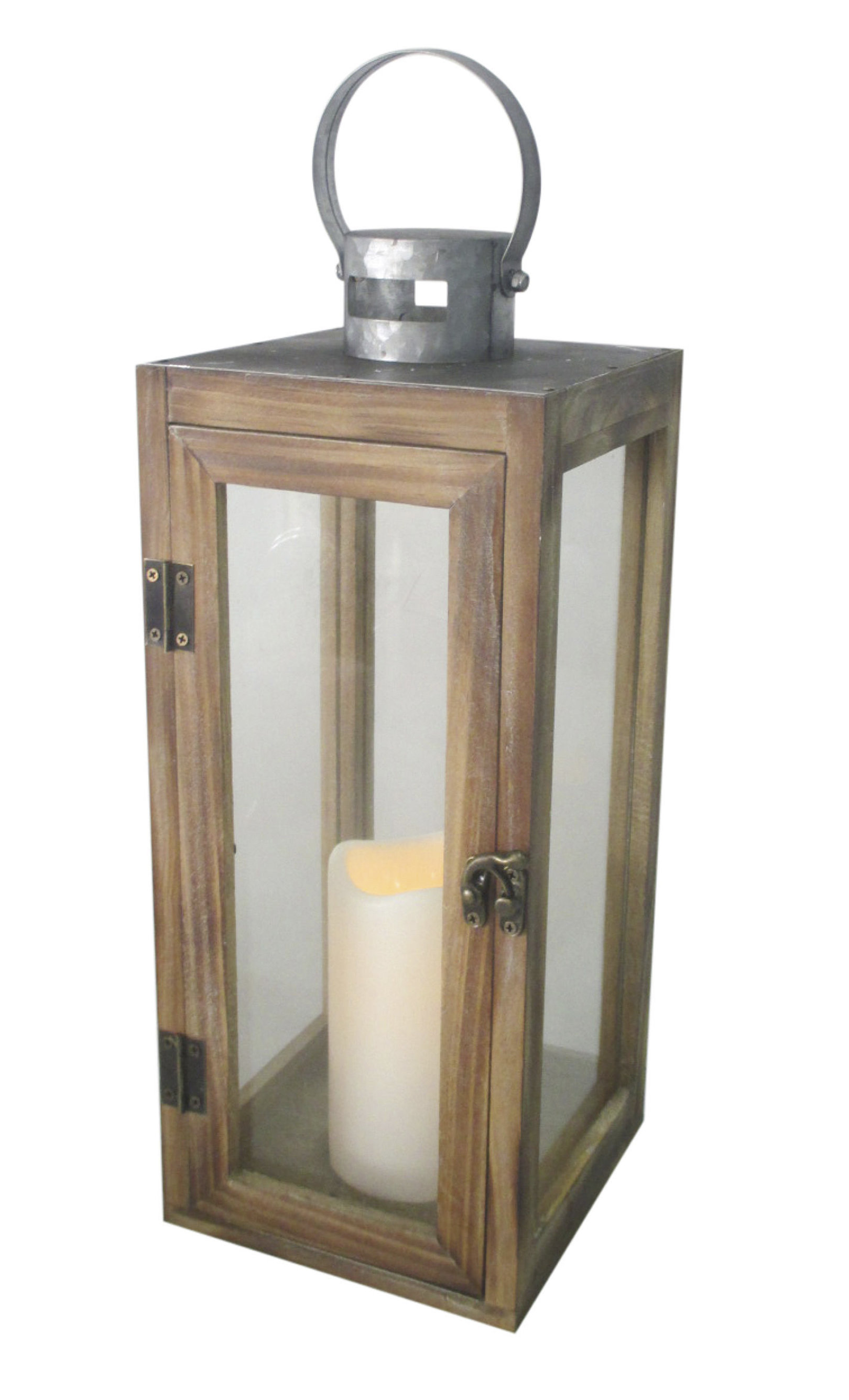 Decorative Candle Lanterns Wood And Metal Indoor Candle Light