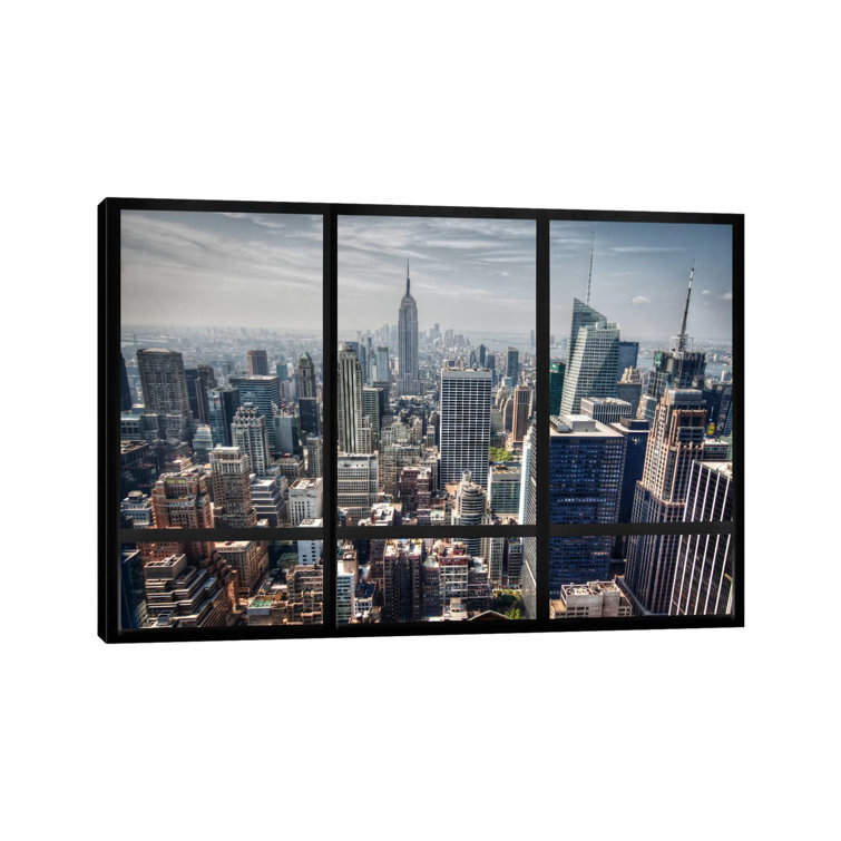 East Urban Home New York City Skyline Window View Photograph Wayfair