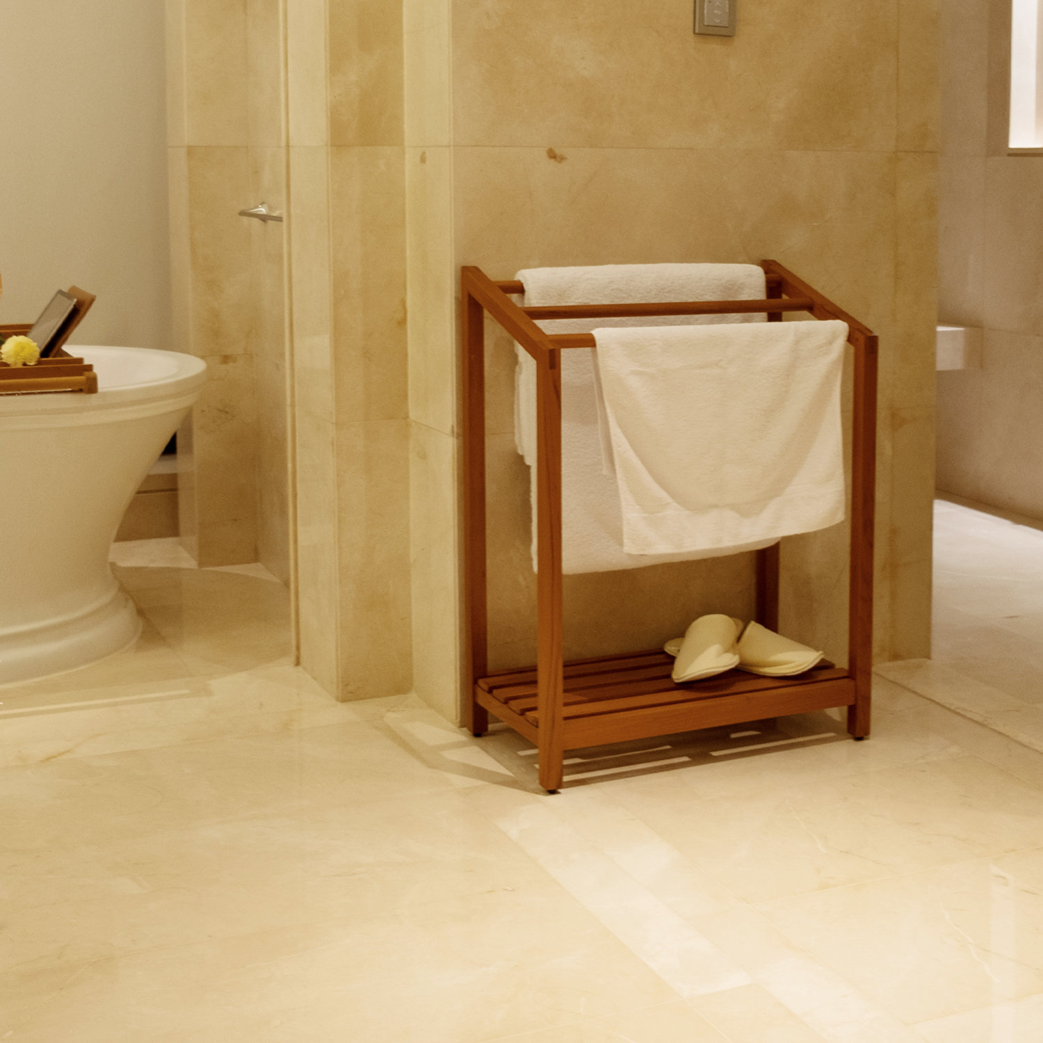 Highland Dunes Estate Teak Free Standing Towel Rack Bathroom Floor Standing Commercial Towel Rack D7364c Us 65 90 Set Br Guangdong China Bravat Source From Gmbh On