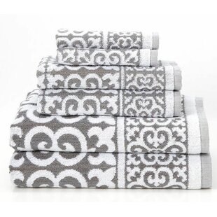 black patterned towels