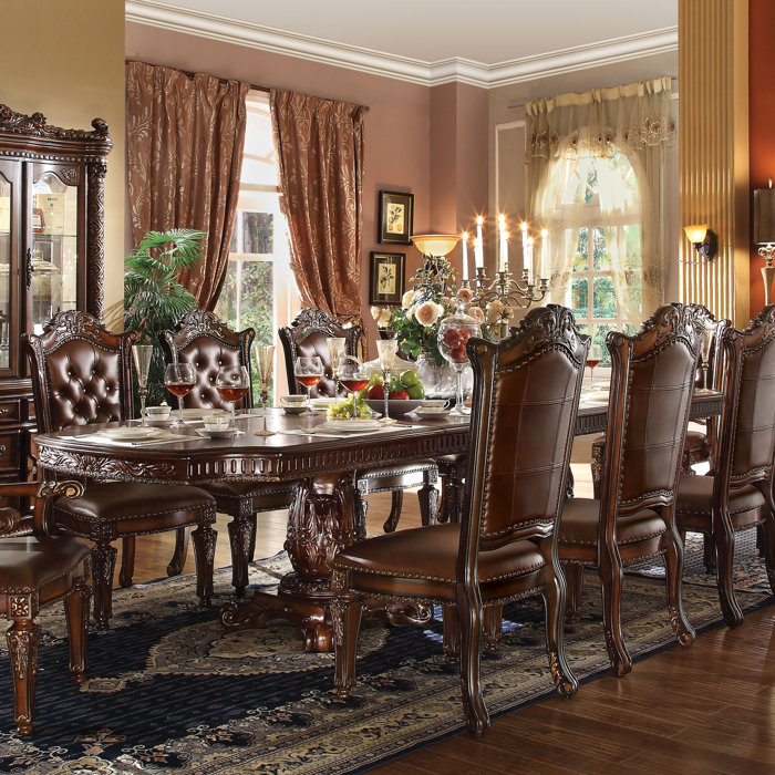 Welles Carved Extendable Dining Table Welles Carved Extendable Dining Table