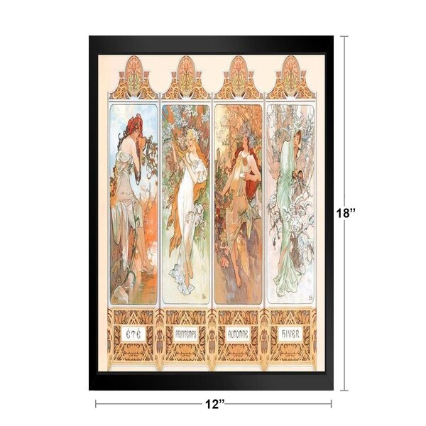 Alphonse Mucha “The Four Seasons” Art Reproduction Poster 24 x 36 