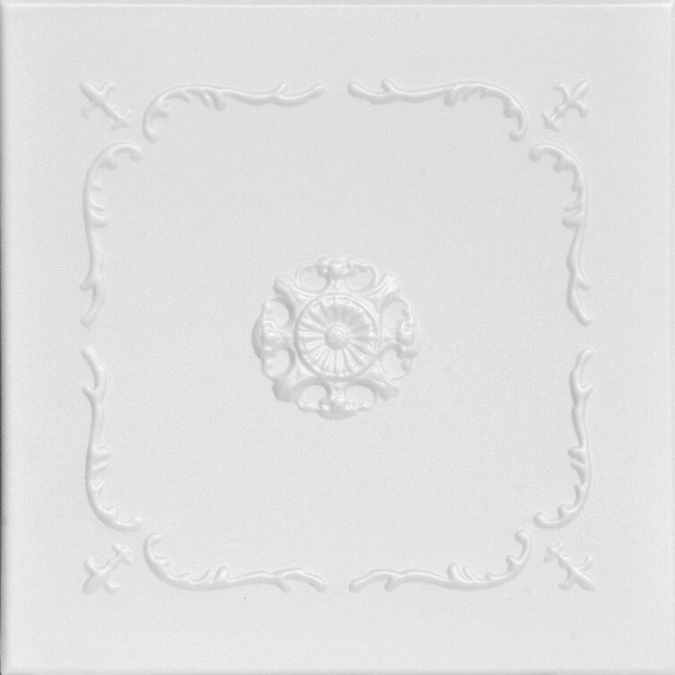 128 sq. ft./Case Plain White Pack of 48 A La Maison Ceilings R43 Bourbon Street Foam Glue-up Ceiling Tile