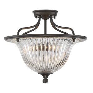 Carnot 3-Light Semi Flush Mount