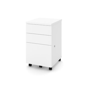 3-Drawer Mobile Vertical Filing Cabinet