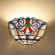 Wall Lamps Stained Glass Contemporary Wall Lights for Bedrooms and Lounge 7x13 inches Home Supplies Tiffany Wall Lights for Living Room HxW Contemporary Tiffany Light