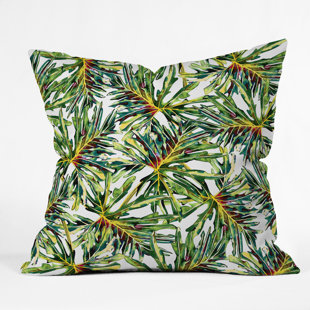 Palm Leaf Throw Pillow Wayfair Marta Barragan Camarasa Palm Leaves Paradise Indoor Outdoor Throw Pillow