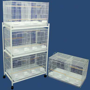 Four Medium Bird Cage with 4 Feeder Doors