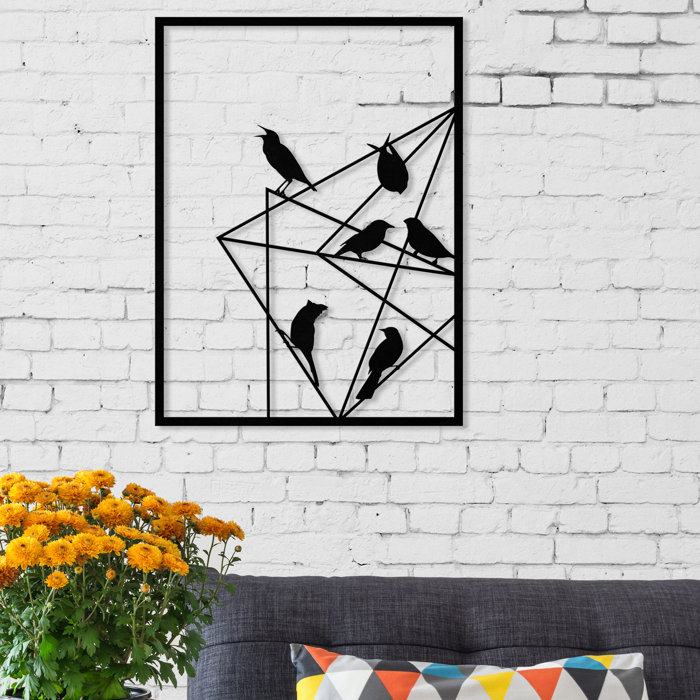 Geo Birds Modern Metal Wall Decor Geo Birds Modern Metal Wall Decor