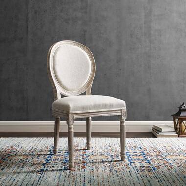 devers upholstered side chair in cream