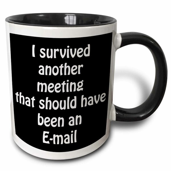 11OZ Coffee Mug I Survived Another Meeting That Should Have Been An Email Mug- Funny Sarcastic Mug Funny Sarcastic Coffee Mug Funny Office Mug By AW Fashions 