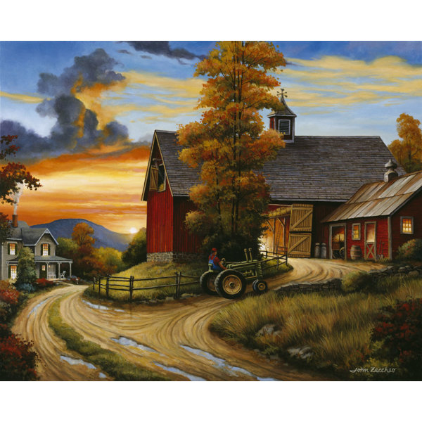 August Grove 'Farm Scene' Graphic Art Print | Wayfair