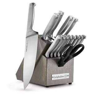 chrome knife block