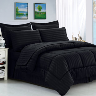 Black And Gold Comforter Set Wayfair Stroble Reversible Comforter Set